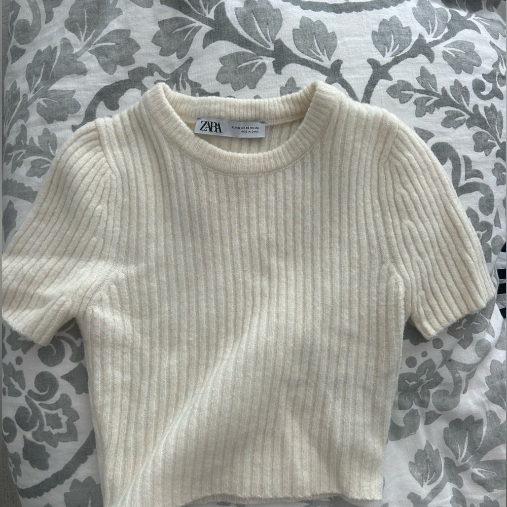 WHITE KNIT ZARA TOP